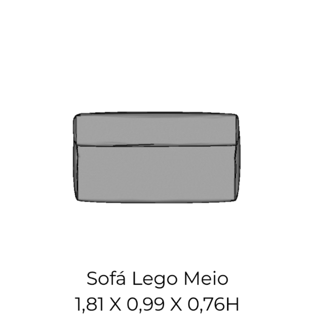Modulo Sofá Lego Meio - M6 1,81 X 0,99 X 0,76H