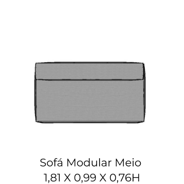 Modulo Sofá Modular Meio - M6 1,81 X 0,99 X 0,76H