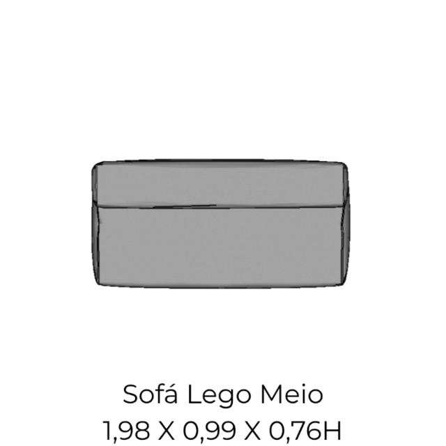 Modulo Sofá Lego Meio - M7 1,98 X 0,99 X 0,76H