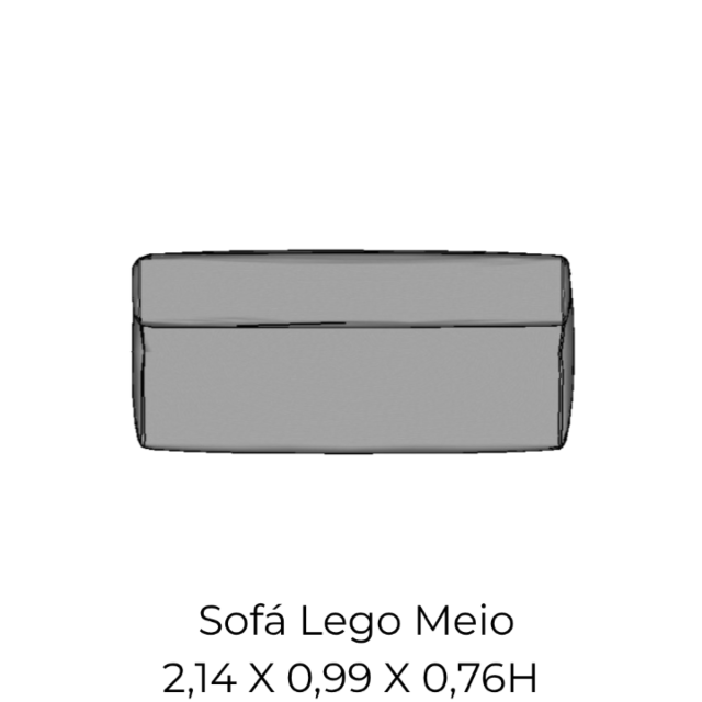 Modulo Sofá Lego Meio - M8 2,14 X 0,99 X 0,76H