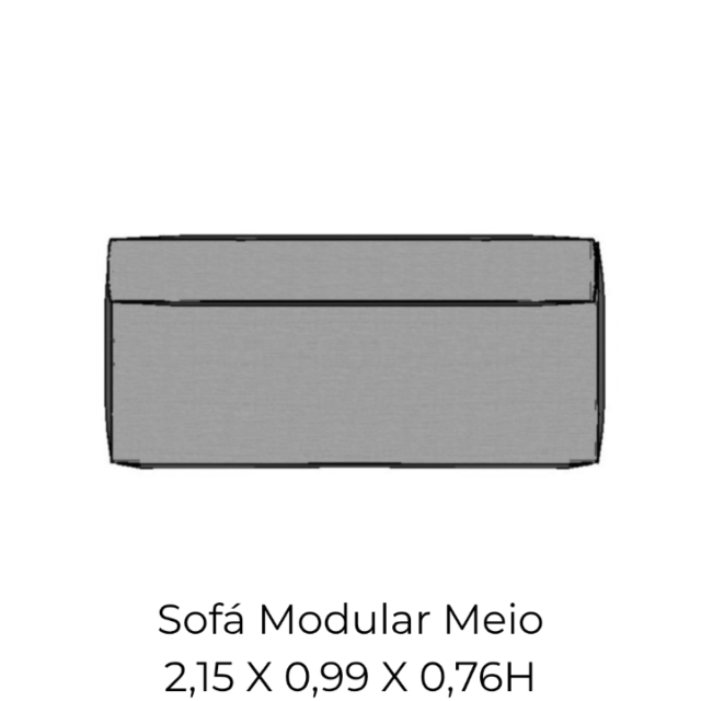 Modulo Sofá Modular Meio - M8 2,15 X 0,99 X 0,76H