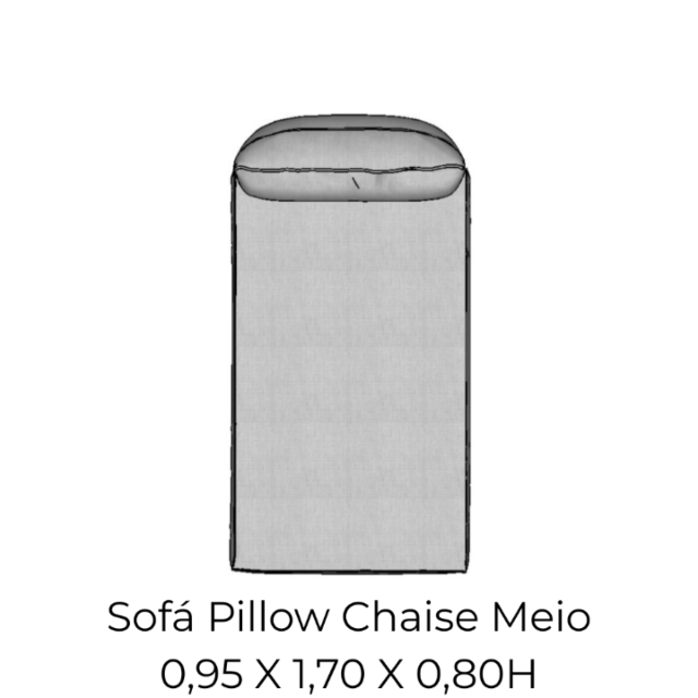 Modulo Sofá Pillow Chaise Meio - M095 0,95 X 1,70 X 0,80H