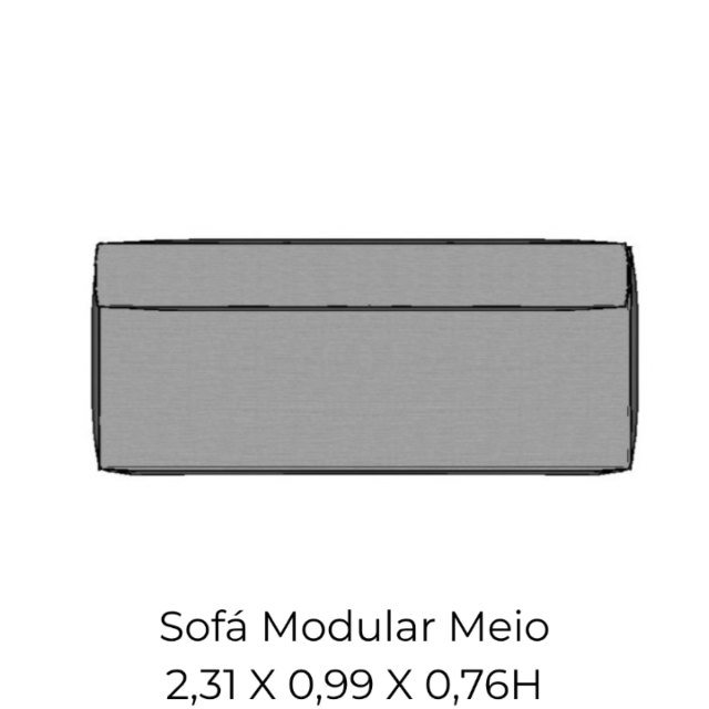 Modulo Sofá Modular Meio - M9 2,31 X 0,99 X 0,76H
