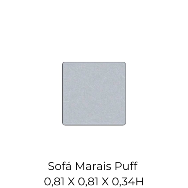 Modulo Sofá Marais Puff - 0,81 X 0,81 X 0,34H