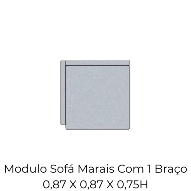 Modulo Sofá Marais Com 1 Braço - 0,87 X 0,87 X 0,75H