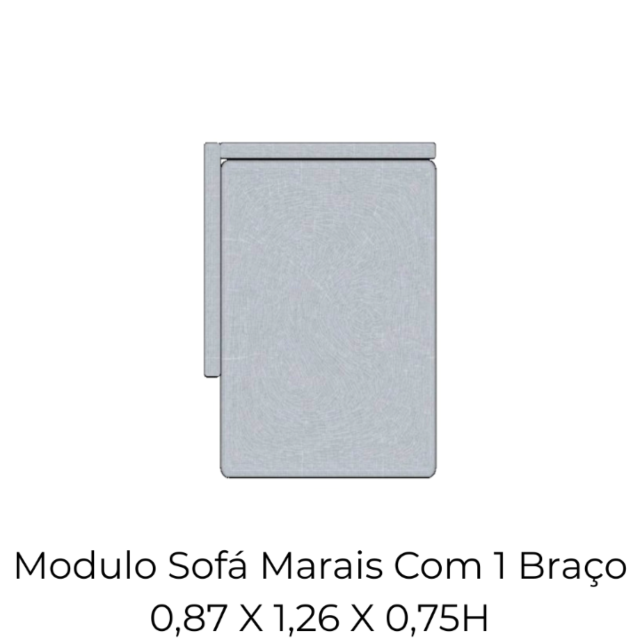 Modulo Sofá Marais Com 1 Braço - 0,87 X 1,26 X 0,75H
