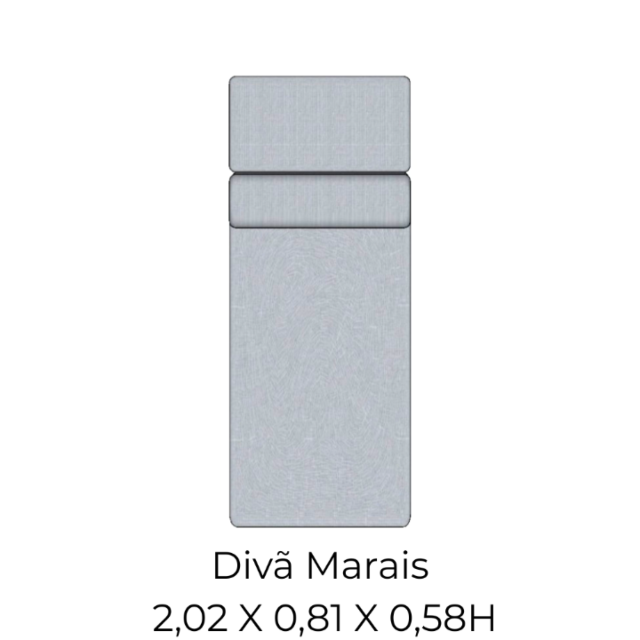 Divã Marais - 2,02 X 0,81 X 0,58H