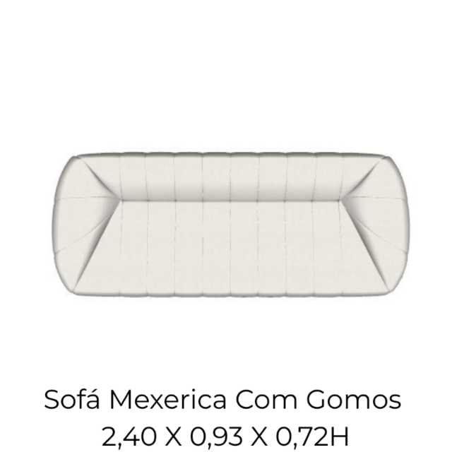Sofá Mexerica Com Gomos - 2,40 X 0,93 X 0,72H