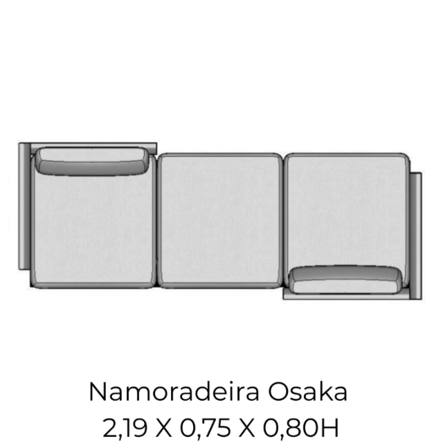 Namoradeira Osaka - 2,19 X 0,75 X 0,80H