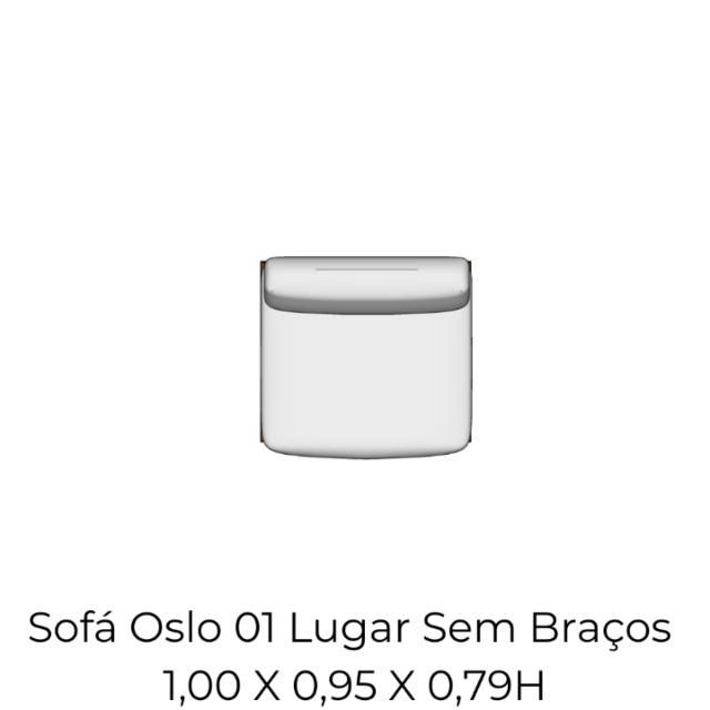 Modulo Sofá Oslo 01 Lugar Sem Braços - 1,00 X 0,95 X 0,79H