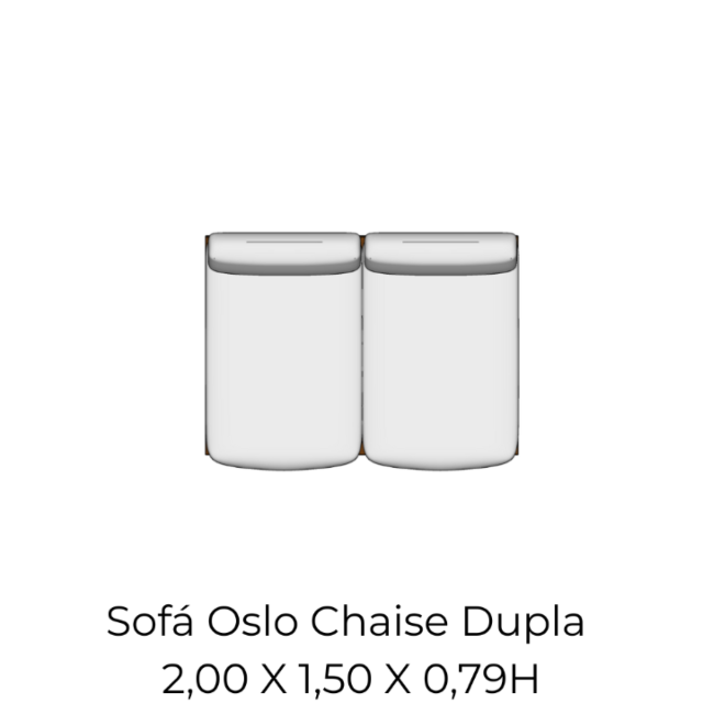 Modulo Sofá Oslo Chaise Dupla - 2,00 X 1,50 X 0,79H