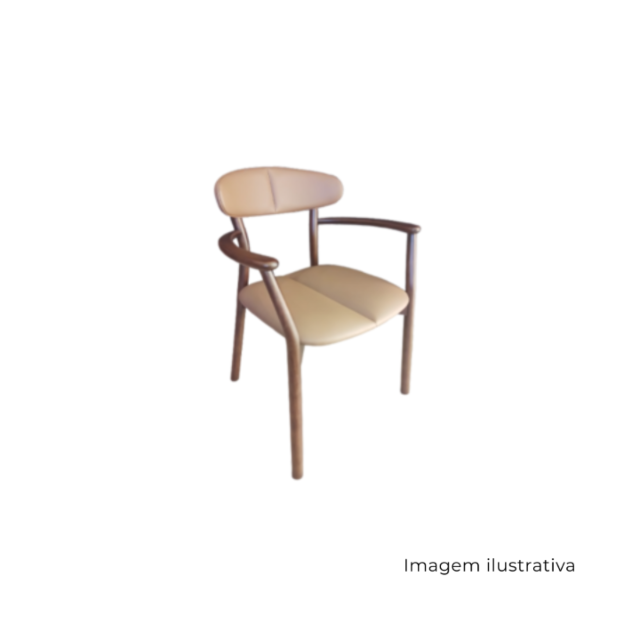 Cadeira Prima com Braço e Encosto Estofado SR1414
