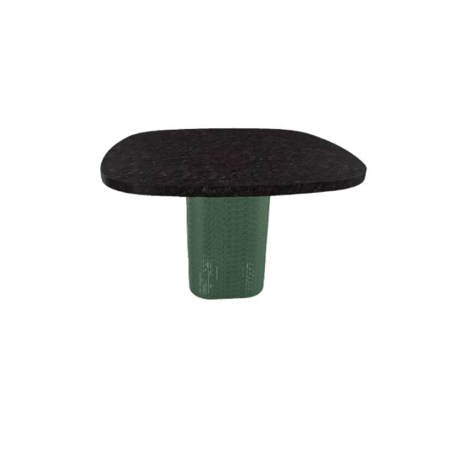 Mesa De Jantar Round Quadrada Granito