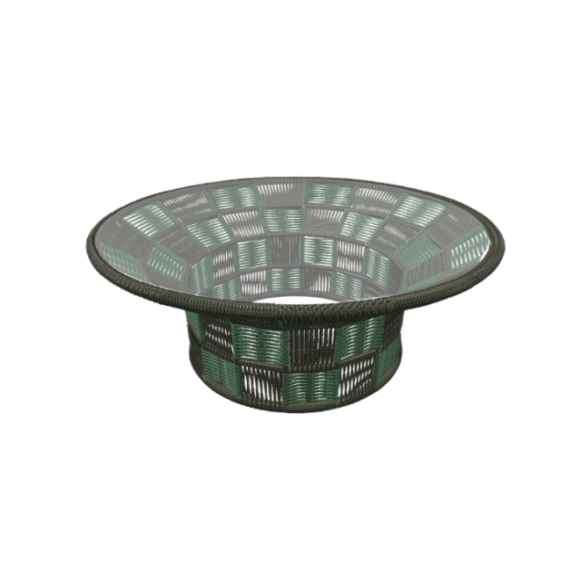 Mesa De Centro Sedona Redonda Com Vidro