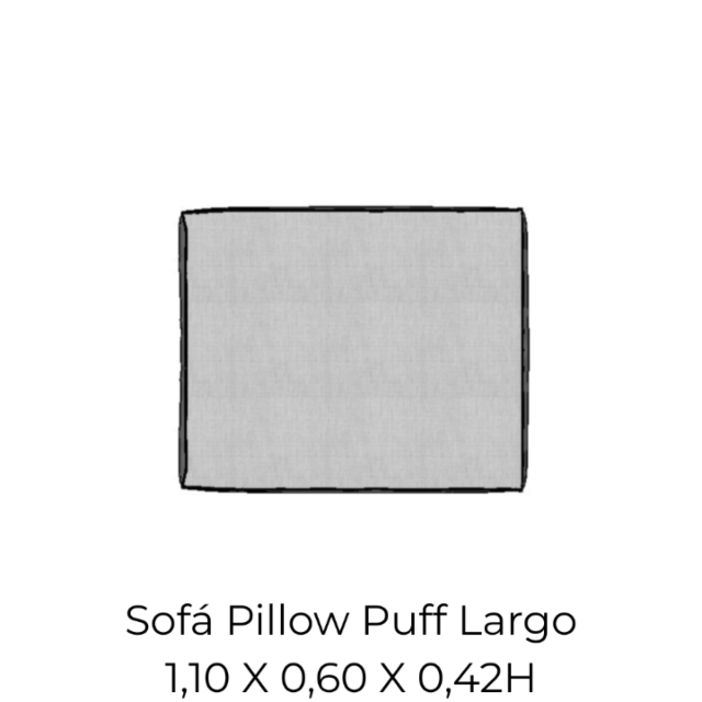 Modulo Sofá Pillow Puff Largo - PL110 1,10 X 0,60 X 0,42H