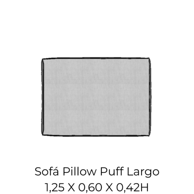 Modulo Sofá Pillow Puff Largo - PL125 1,25 X 0,60 X 0,42H
