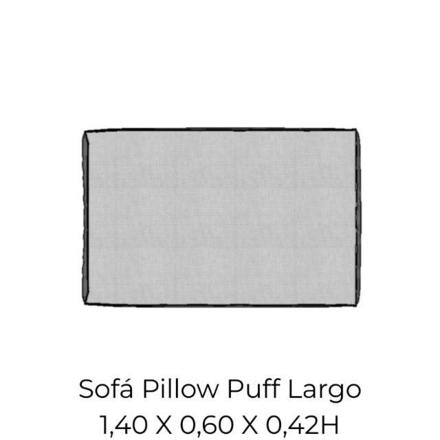 Modulo Sofá Pillow Puff Largo - PL140 1,40 X 0,60 X 0,42H