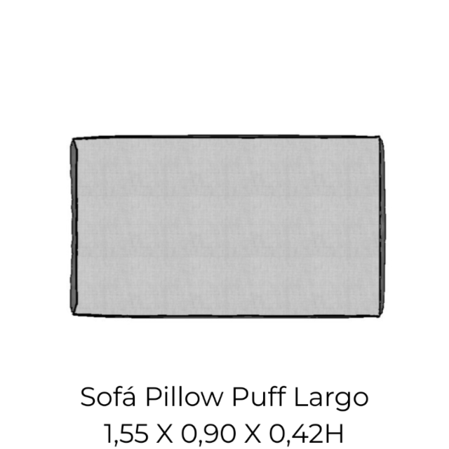 Modulo Sofá Pillow Puff Largo - PL155 1,55 X 0,90 X 0,42H