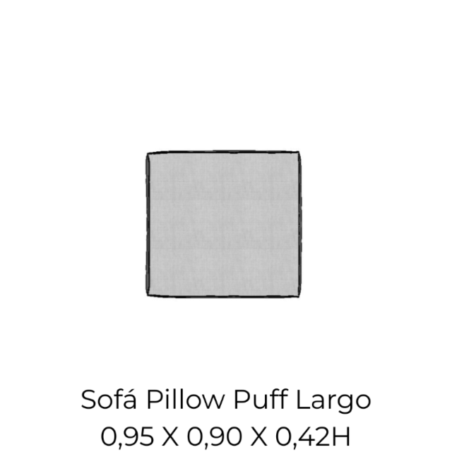 Modulo Sofá Pillow Puff Estreito - PE95 0,95 X 0,60 X 0,42H