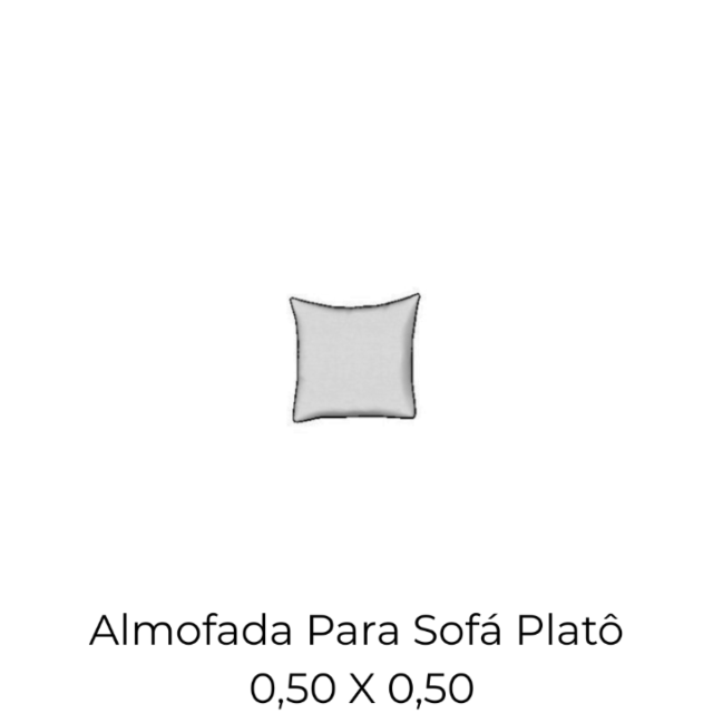 Almofada Para Sofá Platô - 0,50 X 0,50