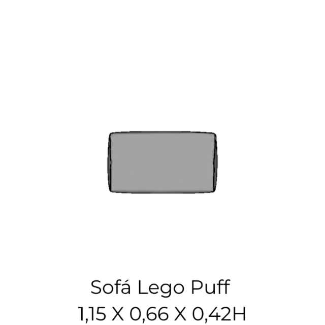 Modulo Sofá Lego Puff - AP12 1,15 X 0,66 X 0,42H