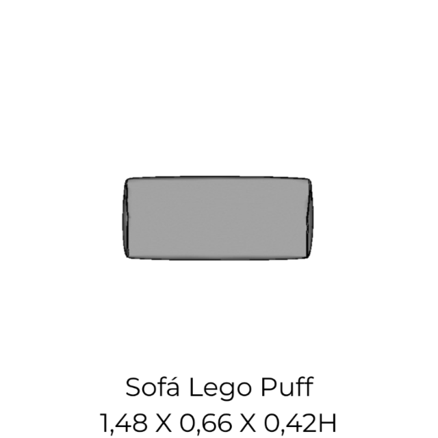 Modulo Sofá Lego Puff - AP14 1,48 X 0,66 X 0,42H