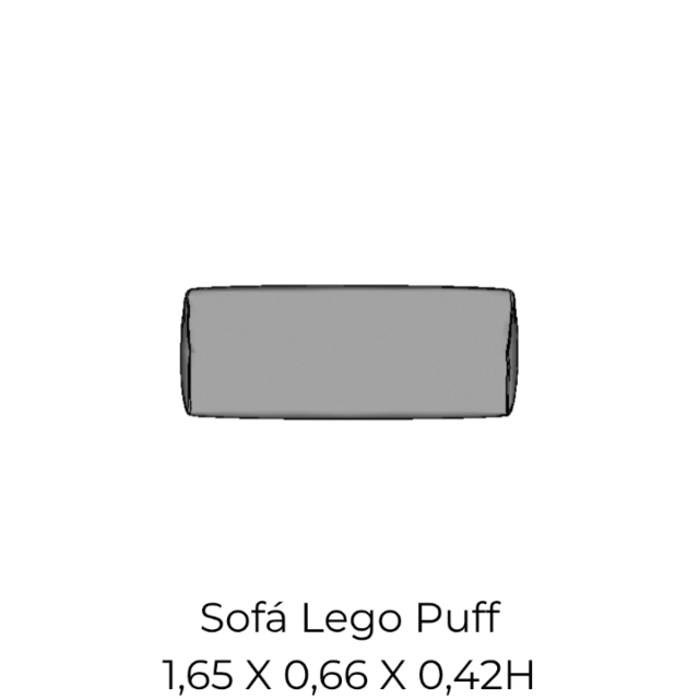 Modulo Sofá Lego Puff - AP15 1,65 X 0,66 X 0,42H