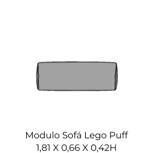 Modulo Sofá Lego Puff - AP16 1,81 X 0,66 X 0,42H