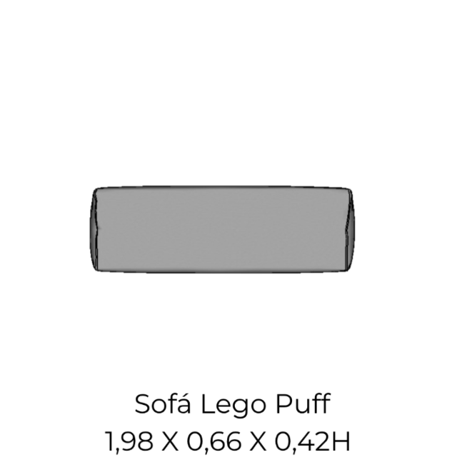 Modulo Sofá Lego Puff - AP17 1,98 X 0,66 X 0,42H