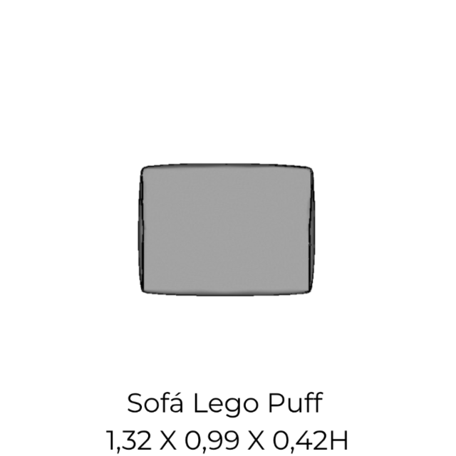 Modulo Sofá Lego Puff - AP3 1,32 X 0,99 X 0,42H