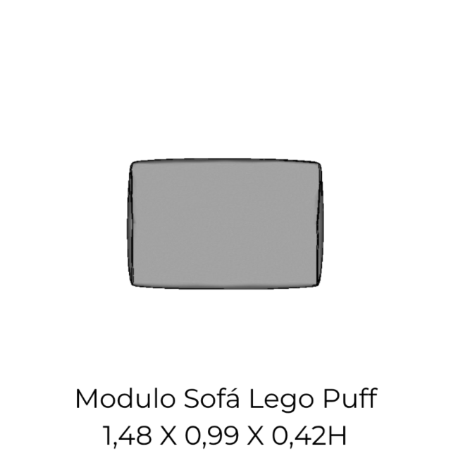 Modulo Sofá Lego Puff - AP4 1,48 X 0,99 X 0,42H