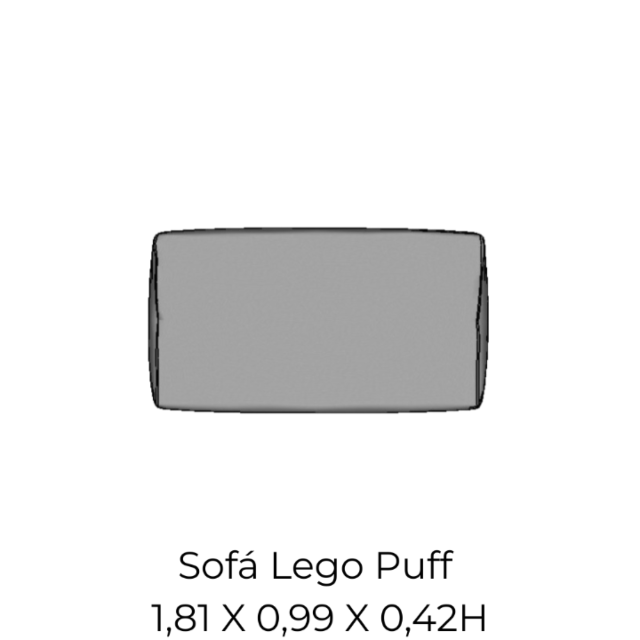 Modulo Sofá Lego Puff - AP6 1,81 X 0,99 X 0,42H
