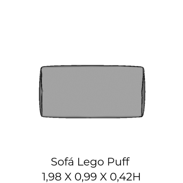 Modulo Sofá Lego Puff - AP7 1,98 X 0,99 X 0,42H