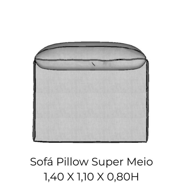 Modulo Sofá Pillow Super Meio - SM140 1,40 X 1,10 X 0,80H