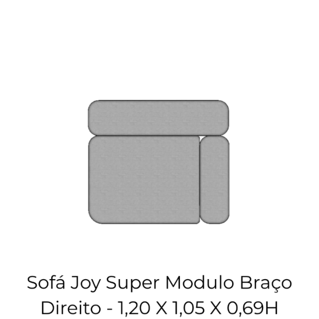 Modulo Sofá Joy Super Modulo Braço Direito - SMBD120 1,20 X 1,05 X 0,69H