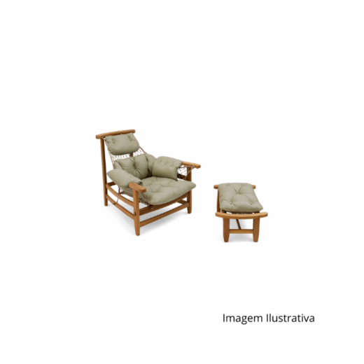 Poltrona Jangada Com Banqueta SR1649