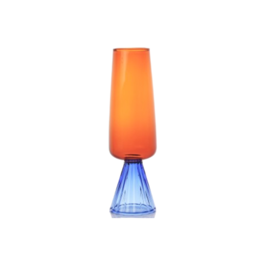 Taça Champanhe Laranja E Azul 270Ml 74251 SR12239