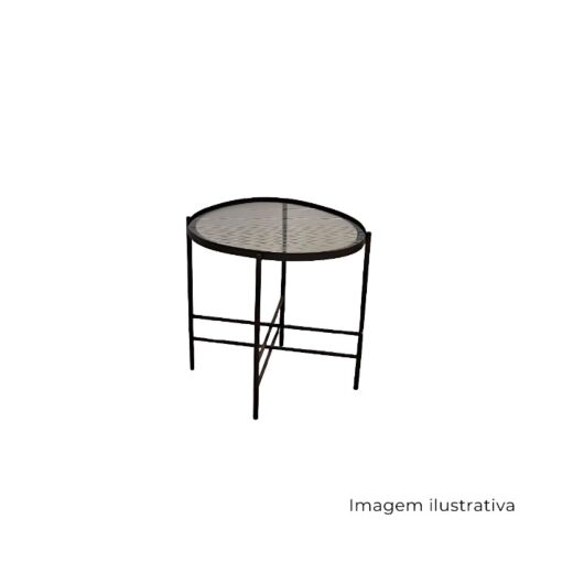 Mesa Auxiliar Decorativa Em Metal 72000 SR12809