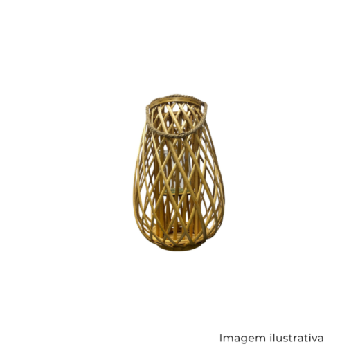 Lanterna Em Rattan E Vidro 72411 SR12812