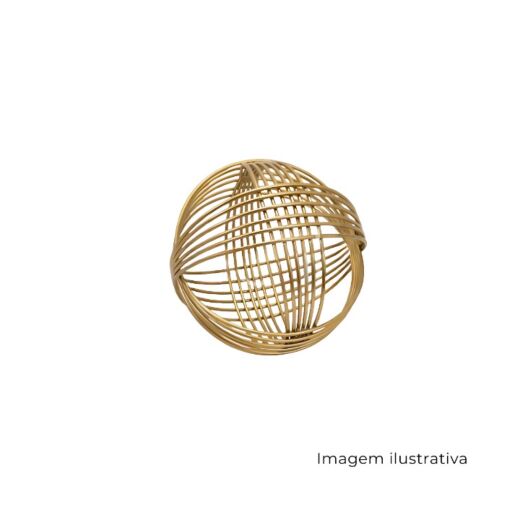 Escultura Em Metal Dourada P 63649 SR12817