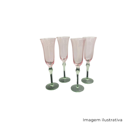 Taça Champagne Tulipa Rosa SR12951