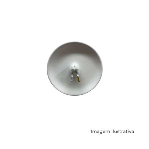 Escultura Prato Porco Verso Branca E5701 SR13200