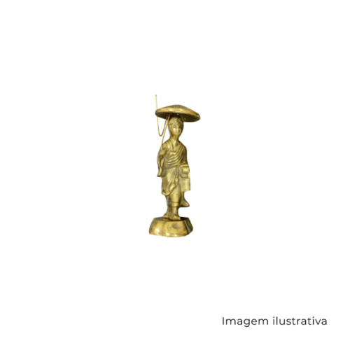 Escultura Chines De Metal Dourado P1664 SR13228