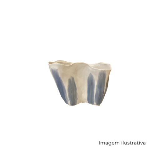 Vaso Decorativo Cerâmica Azul 20X27X15 SR13252