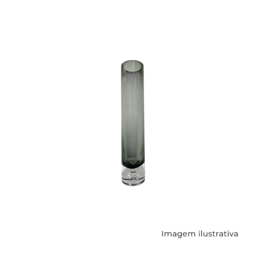 Vaso Tubo Vidro Fumê 20174 SR13310