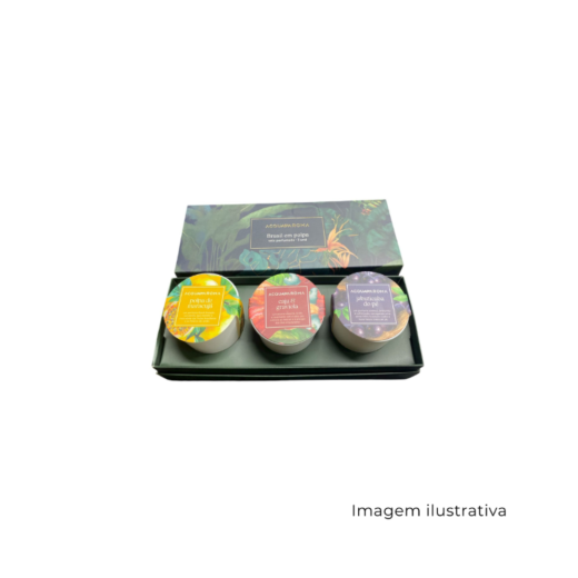 Kit Vela Perfumada Acqua Aroma Tropicaliza 60g Com 3 Und Brasil Em Polpa 19313436601339 SR13352