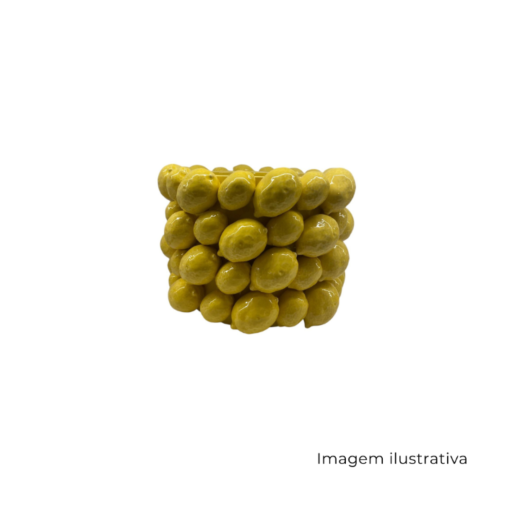 Vaso Em Ceramica Limoes Siciliano Amarelo M 73911 SR13460