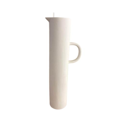Vaso em Ceramica Branco Jarra Alça 344621 SRC5039