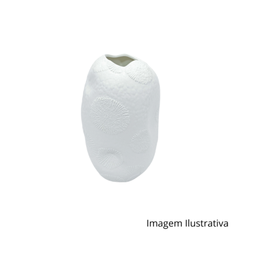 Vaso Em Cerâmica Branco 69522 SR 12383