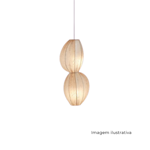 Luminaria Pendente Li 2 Gomos Vertical